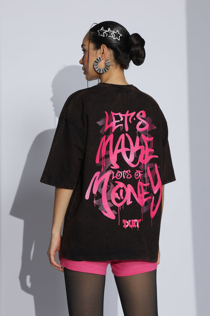 Make Money Graphic Oversized Street Tee