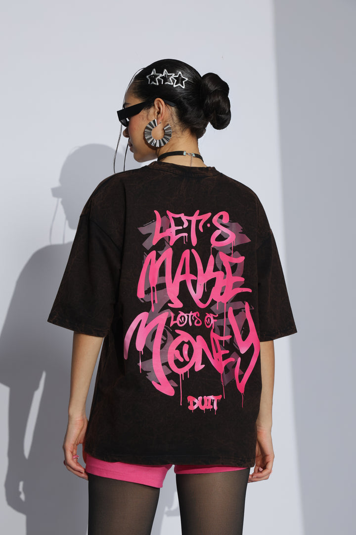 Make Money Graphic Oversized Street Tee