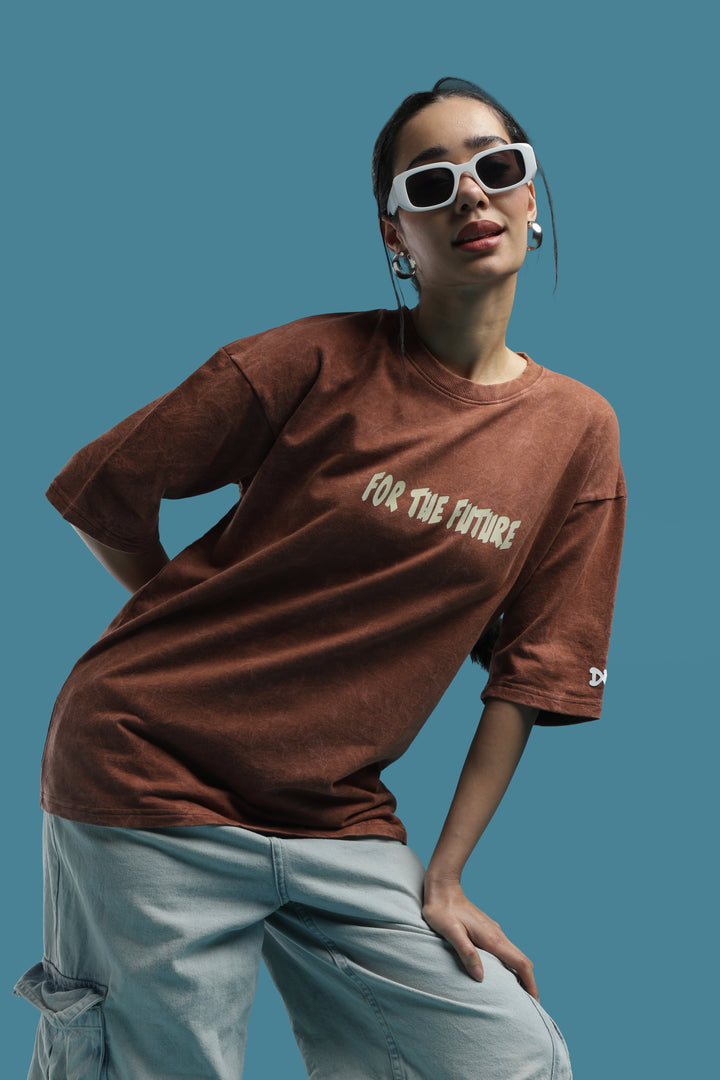 One Step Ahead Graphic Oversized Tee