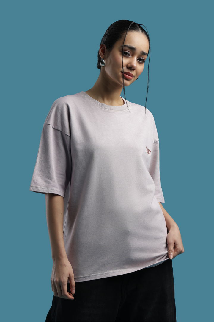 Cloud Grey Minimal Oversized Tee